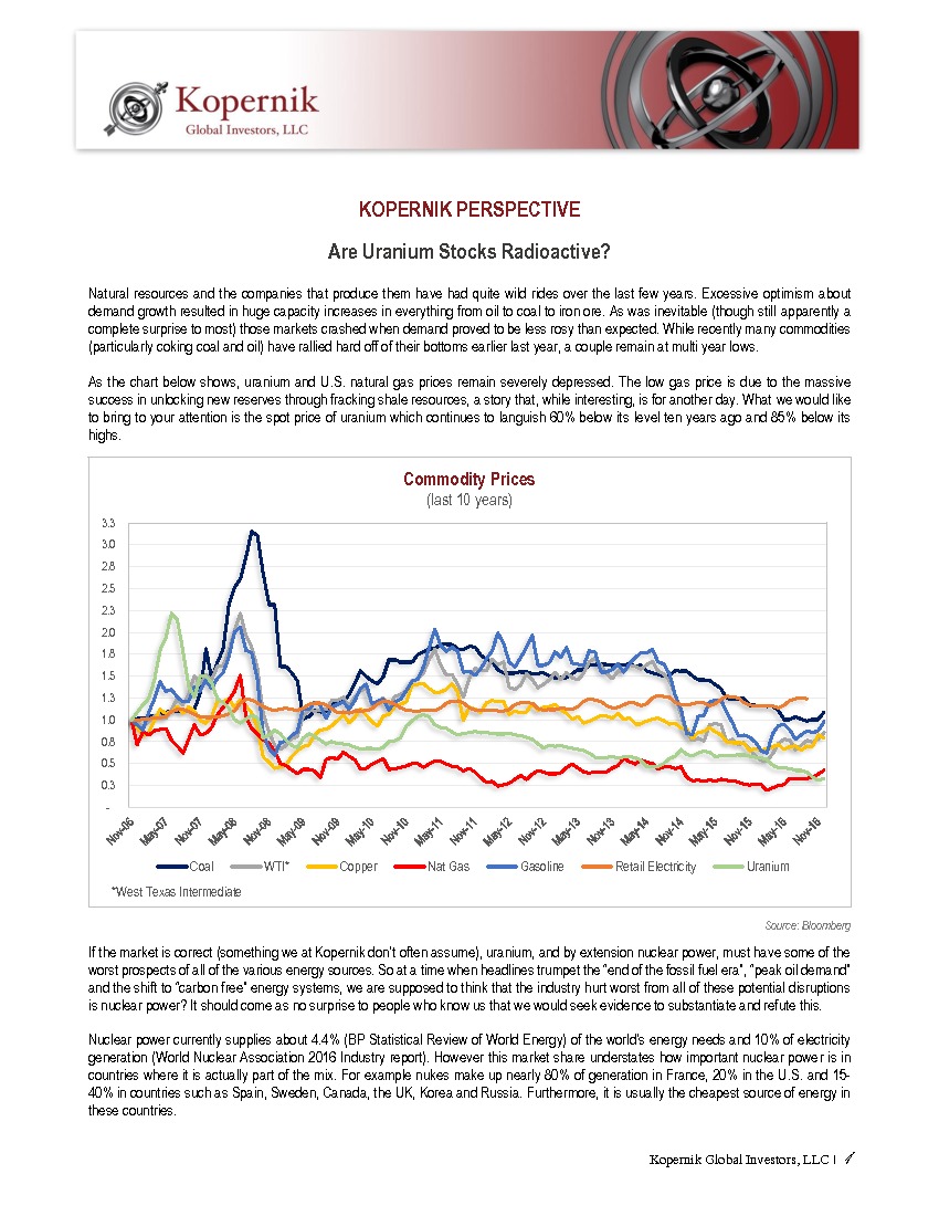 Kopernik Perspective: Uranium (Feb 2017)