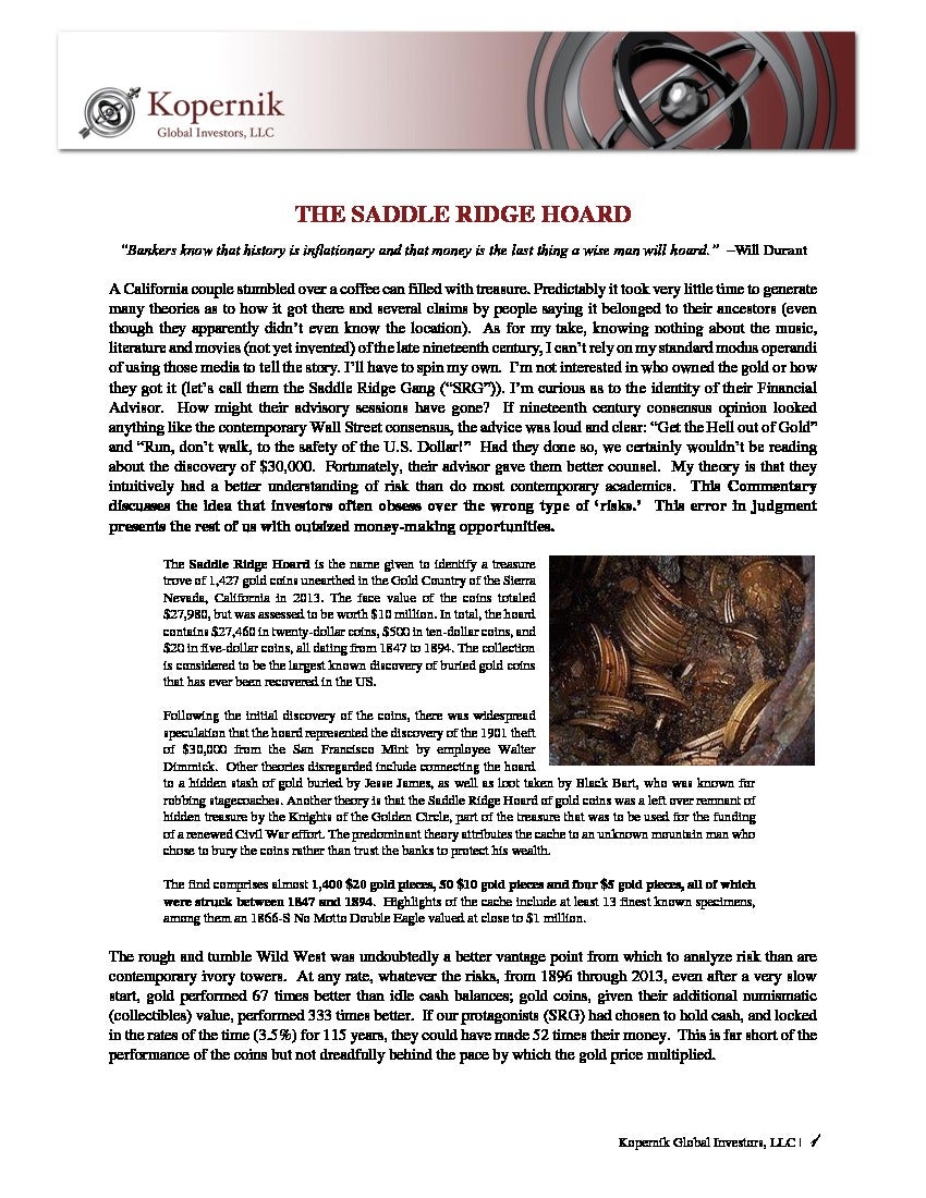 The Saddle Ridge Hoard
