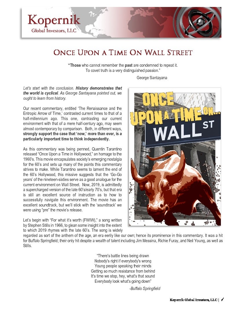 Once upon a time on Wall Street