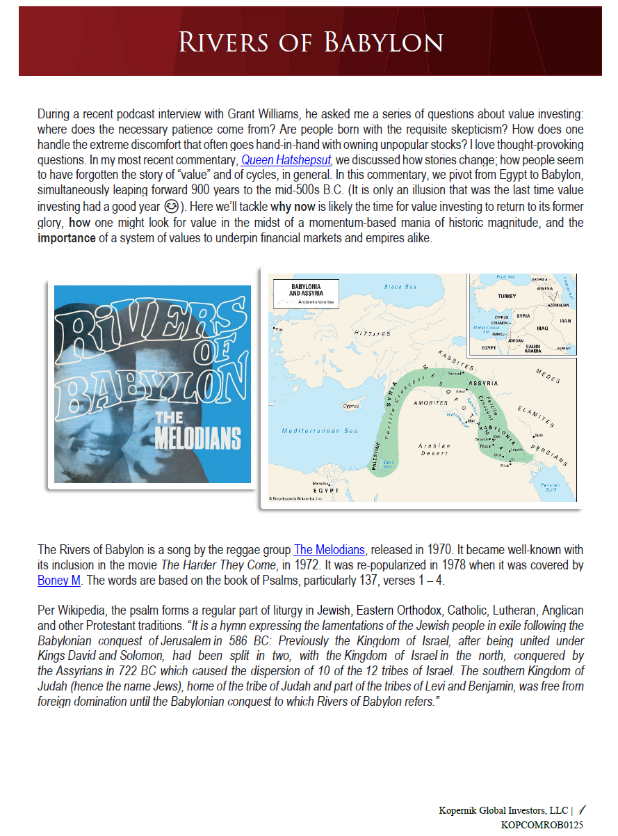 Rivers of Babylon (Jan 2025)