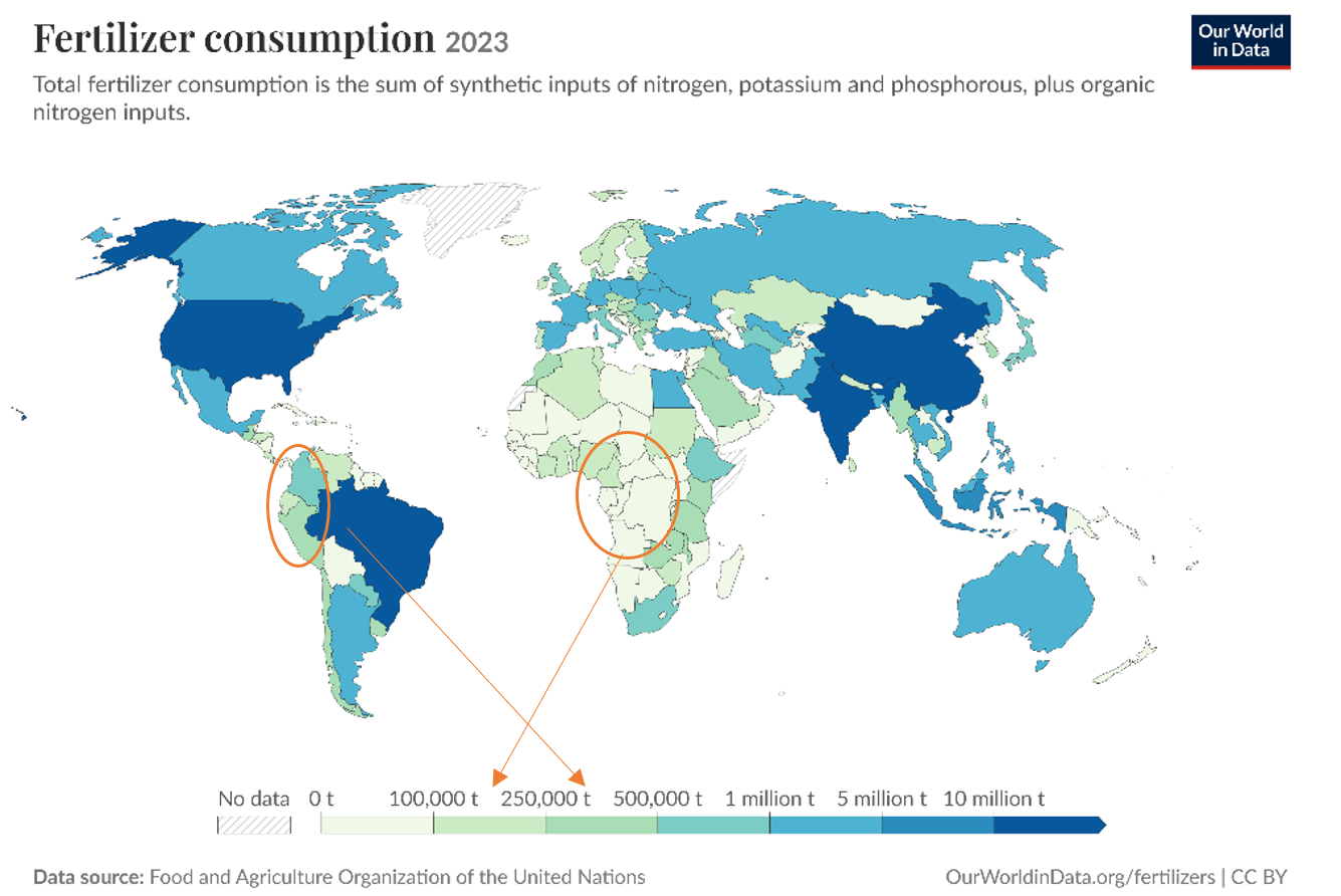 Fertilizer consumption by country (2023)
